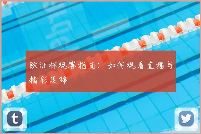 欧洲杯观赛指南：如何观看直播与精彩集锦